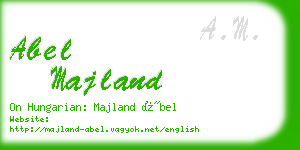 abel majland business card